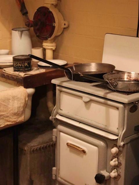 Churchill War Rooms entrance, Westminster, London WWII walking tour.