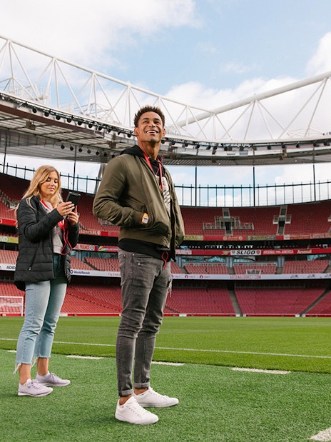 Emirates Stadium pitchside view, part of the London Explorer Pass by Go City.
