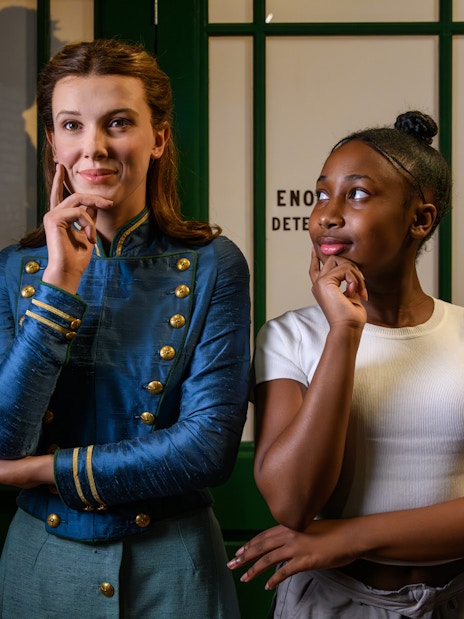 Enola Holmes wax figure at Madame Tussauds London exhibit.