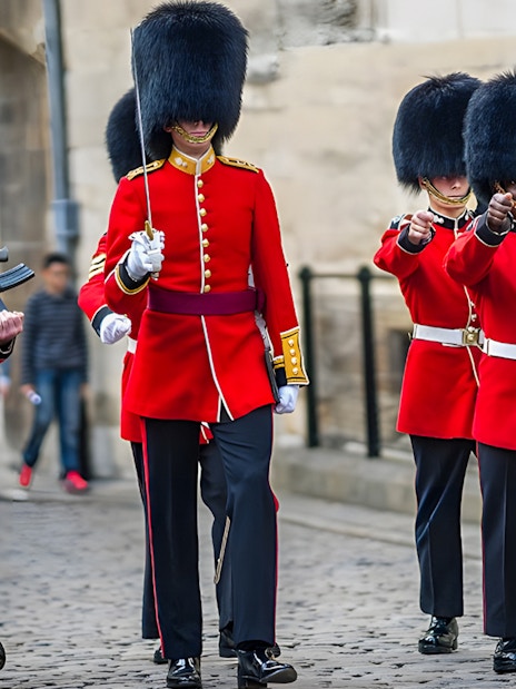 Tower of London Beefeaters at the Opening Ceremony in London, England.