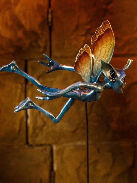 Visitors exploring the Magical Mischief exhibit during the Harry Potter London tour.