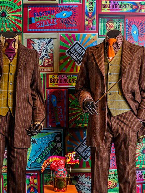 Magical Mischief exhibit at Harry Potter London tour featuring interactive wand display.