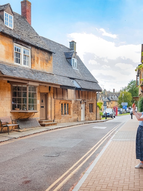 A female tourist exploring Cotswolds
