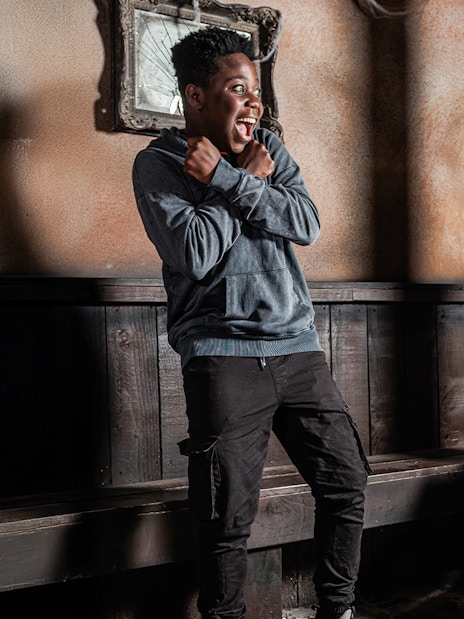 Visitors experiencing the London Dungeons Scare and Share attraction.