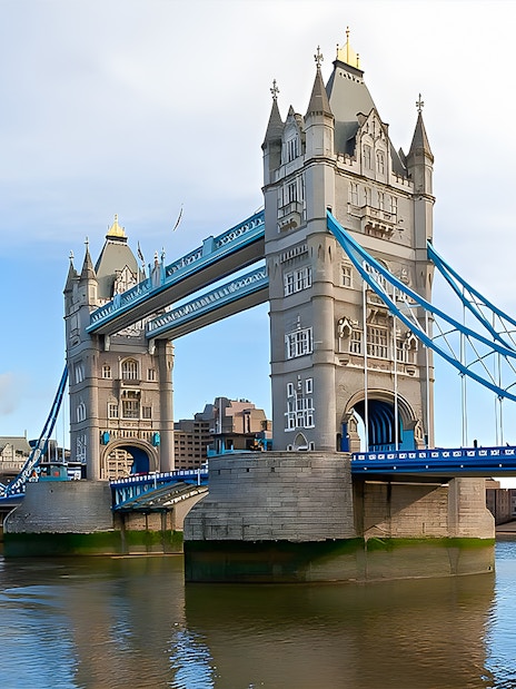 Double-decker bus passing Big Ben on Magic of London Tour with Afternoon Tea at Harrods.