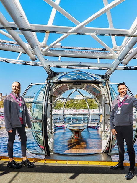 London Eye observation wheel with cityscape view, fast track ticket experience.