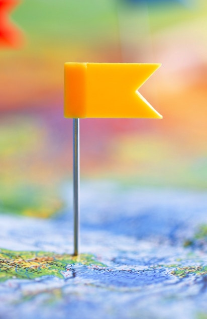 Blue Planet Aquarium entrance with visitors in Ellesmere Port, UK.