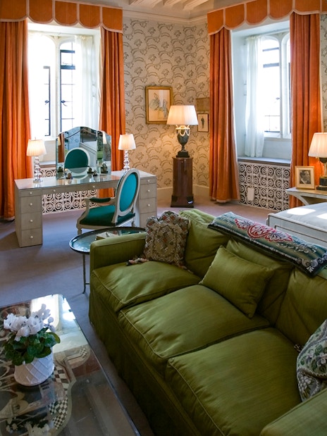 A bedroom inside of Leeds Castle