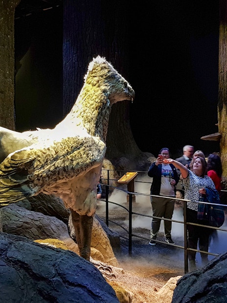 Buckbeak's statue at the Harry Potter Studio Tour