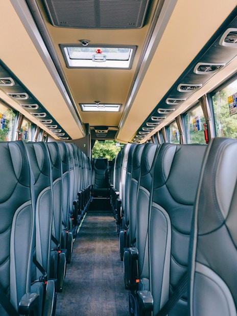 Interior of the bus to Winsor Castle