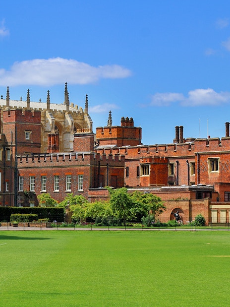 Eton College courtyard in Windsor on a Stonehenge and Windsor day trip from London.