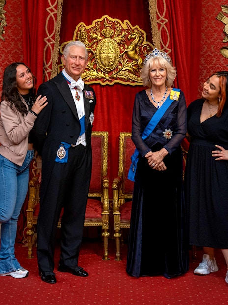 King Charles III and Queen Camilla wax figures at Madame Tussauds, London.