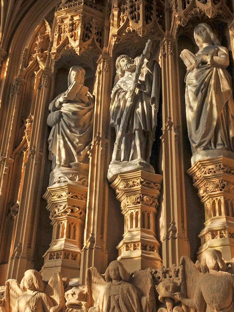 Statues inside Westminster Abbey